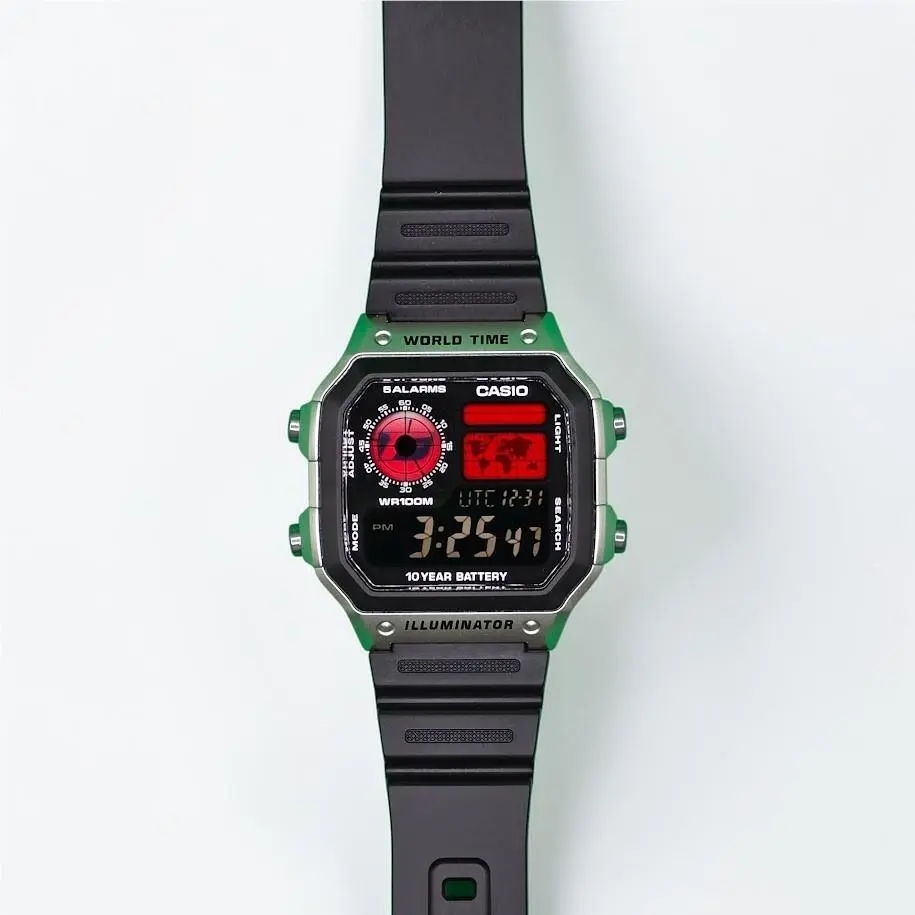 Lexus F Badge Casio AE-1200WHD. Royale Watch Mod. Negative Display - Hydromod