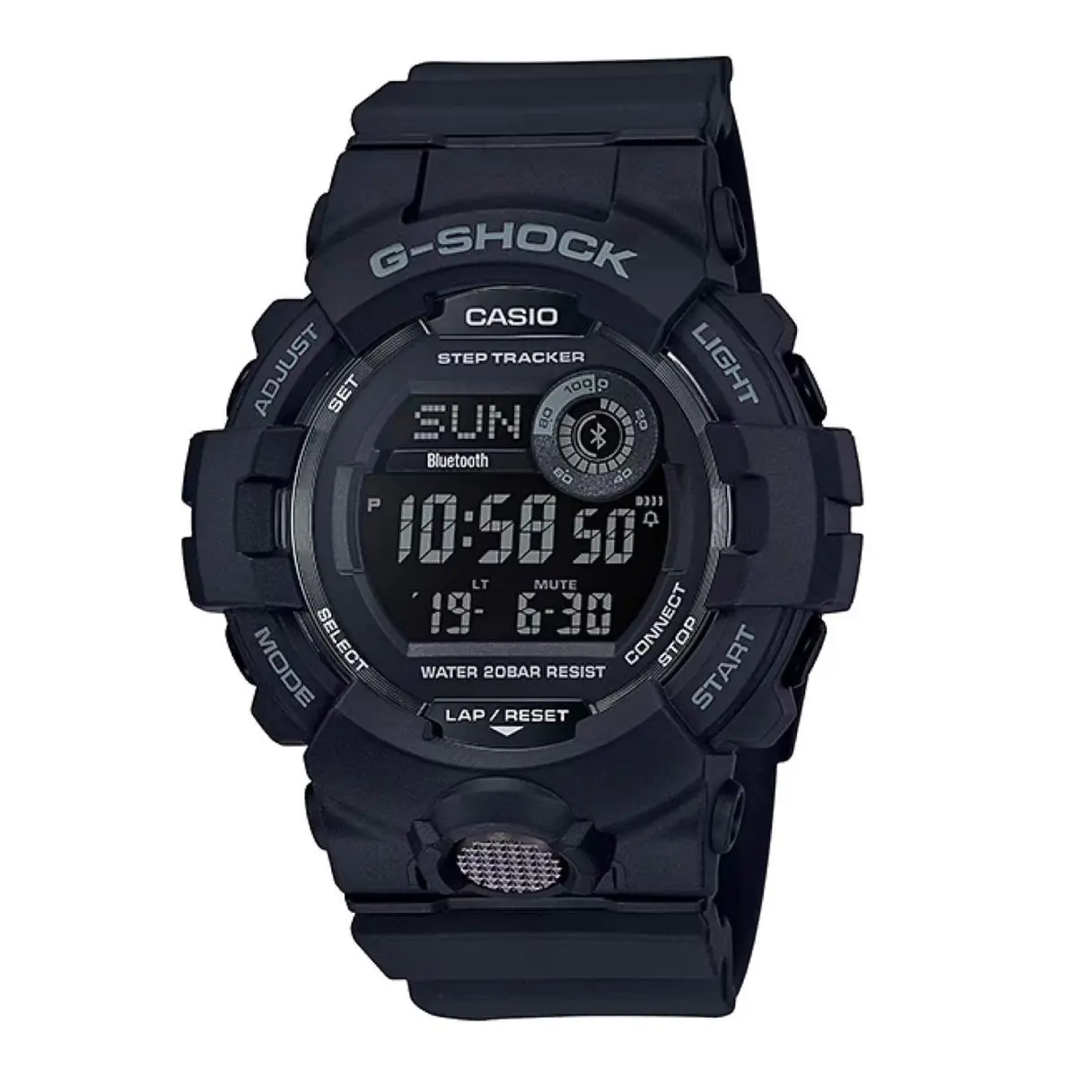 Men`s  G-shock Power Trainer Resin Strap Watch with Black Dial Model: GBD8 by Casio