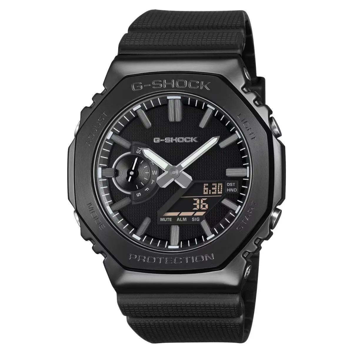 G-shock Luxe Black Metal Octagonal Ana-digi Resin Mens Watch GM2100LXB-1A by Casio