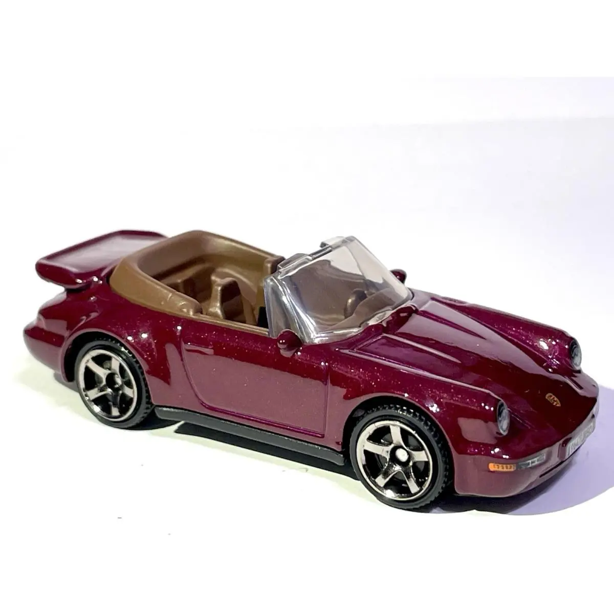 Hot Wheels Porsche 964 Turbo Cabriolet Custom Made Maroone Wine Metallic