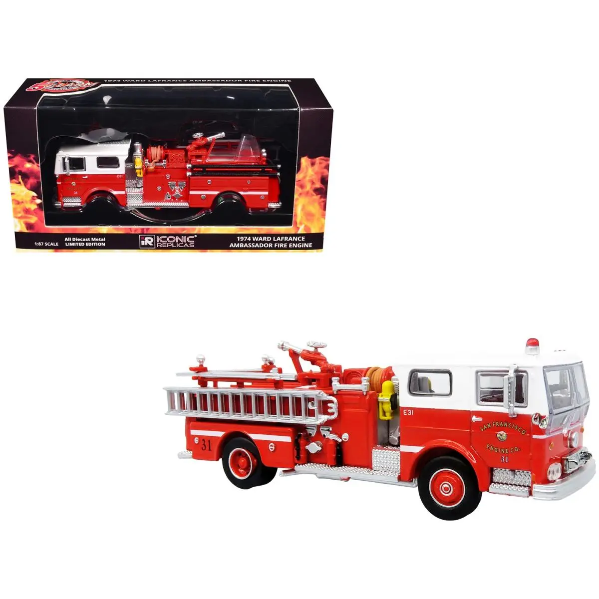 1974 Ward Lafrance Sffd Engine 31 Red/white Iconic 1/87 HO Ltd Ed 5 Alarm