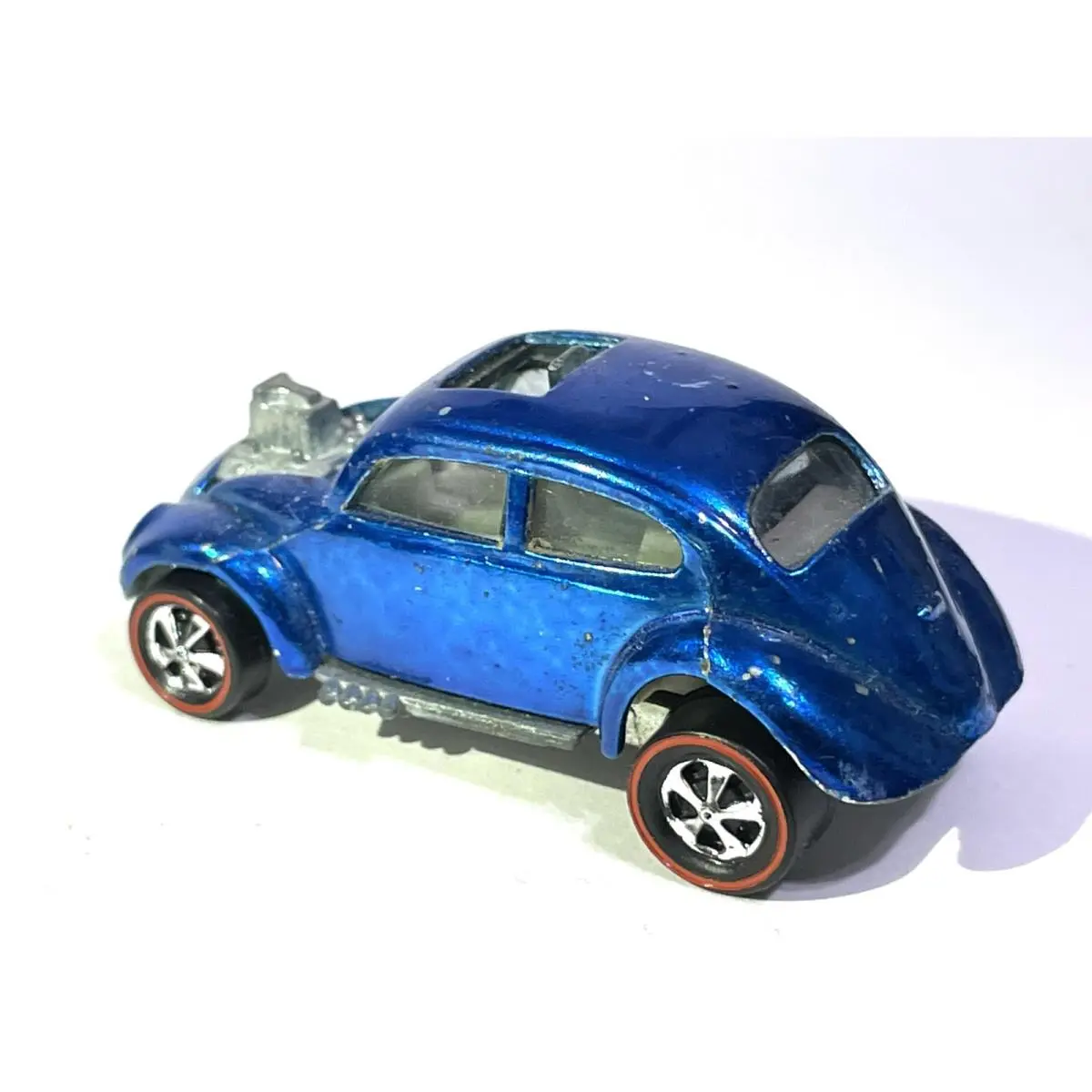 1968 Hot Wheels Redline Custom Volkswagen Beetle Bug Blue Wheels Vw