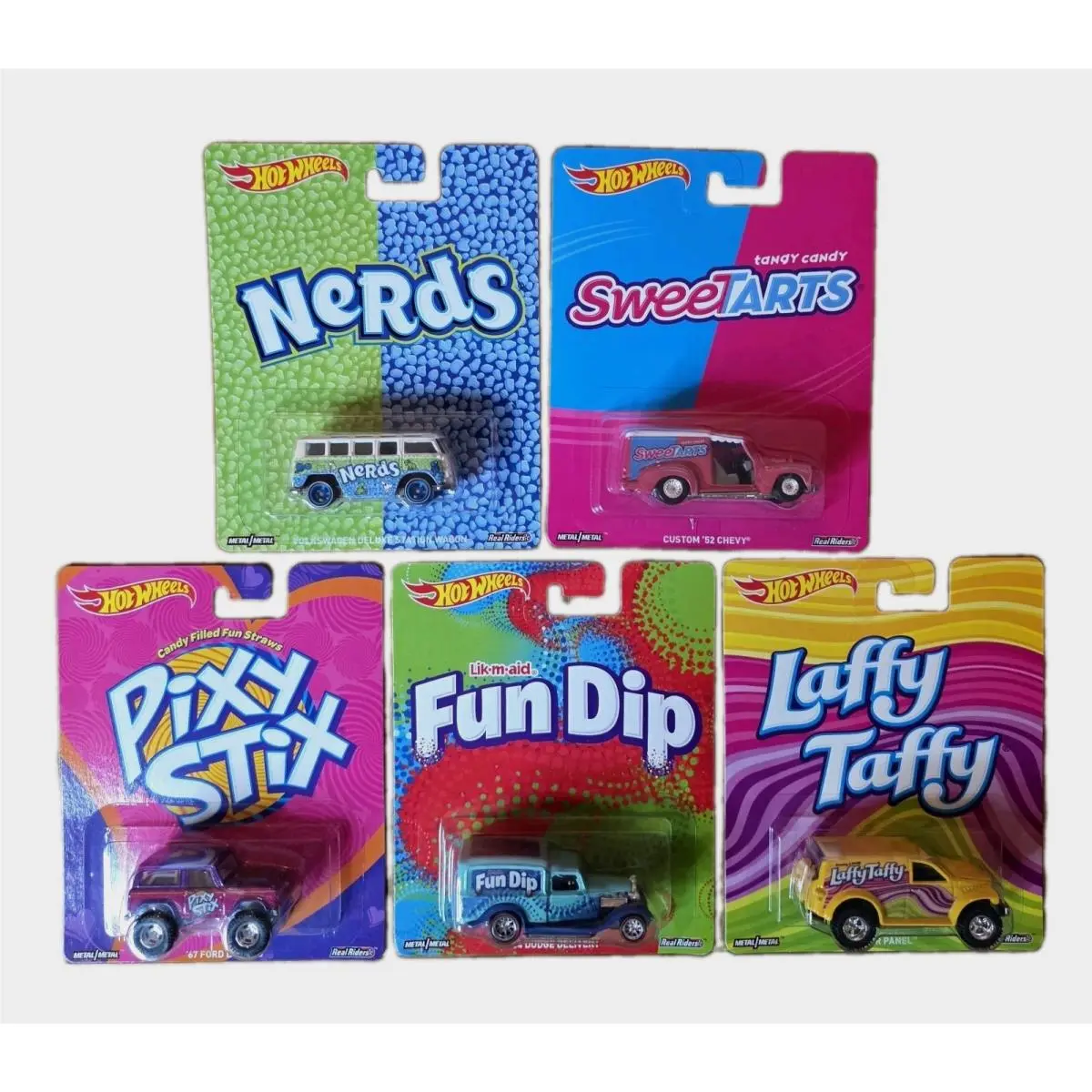 Hot Wheels Pop Culture Candy Complete Set Nerds Laffy Taffy Fun Dip Pixy Stix
