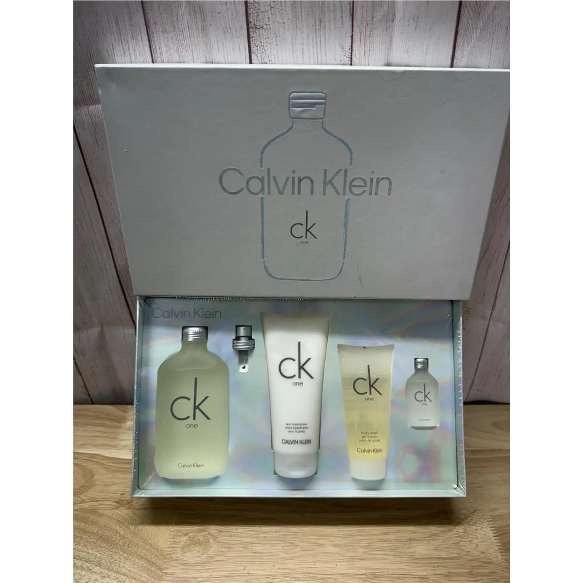 Calvin Klein CK One 6.7oz Edt Mini 6.7oz Moisturizer 3.3oz Body Wash