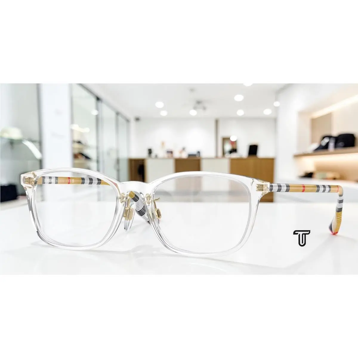 Burberry BE2371D 3889 Transparent Demo Lens 53 mm Women`s Eyeglasses