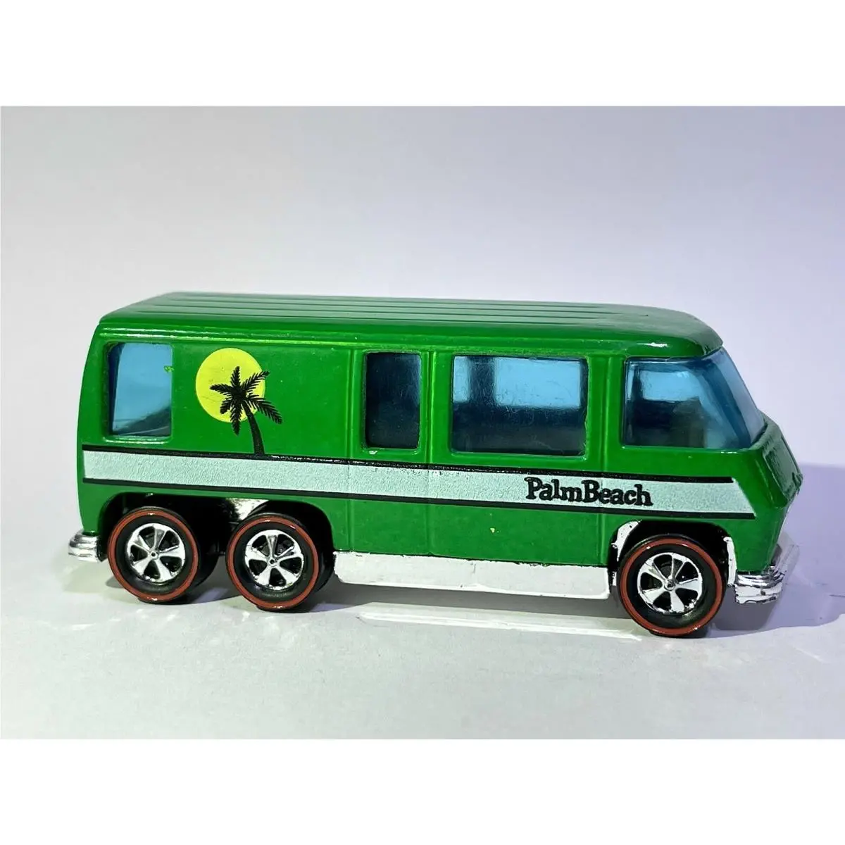 “custom Made” Redline Hot Wheels 1976 Palm Beach Green Gmc Motor Home HK