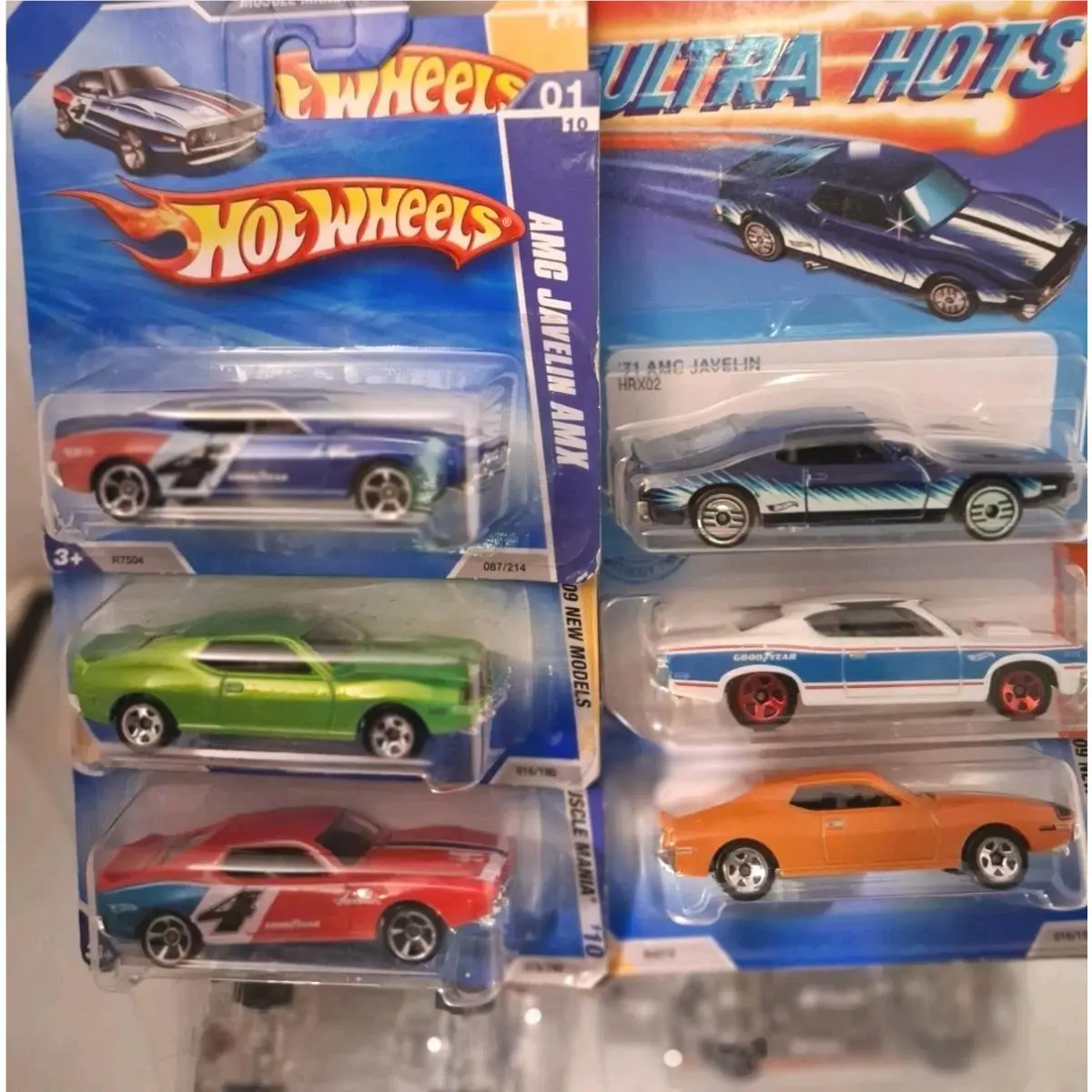 Hot Wheels Amc Javelin-amc-rebel Machine-6 Car Lot-ultra Hot-short Card