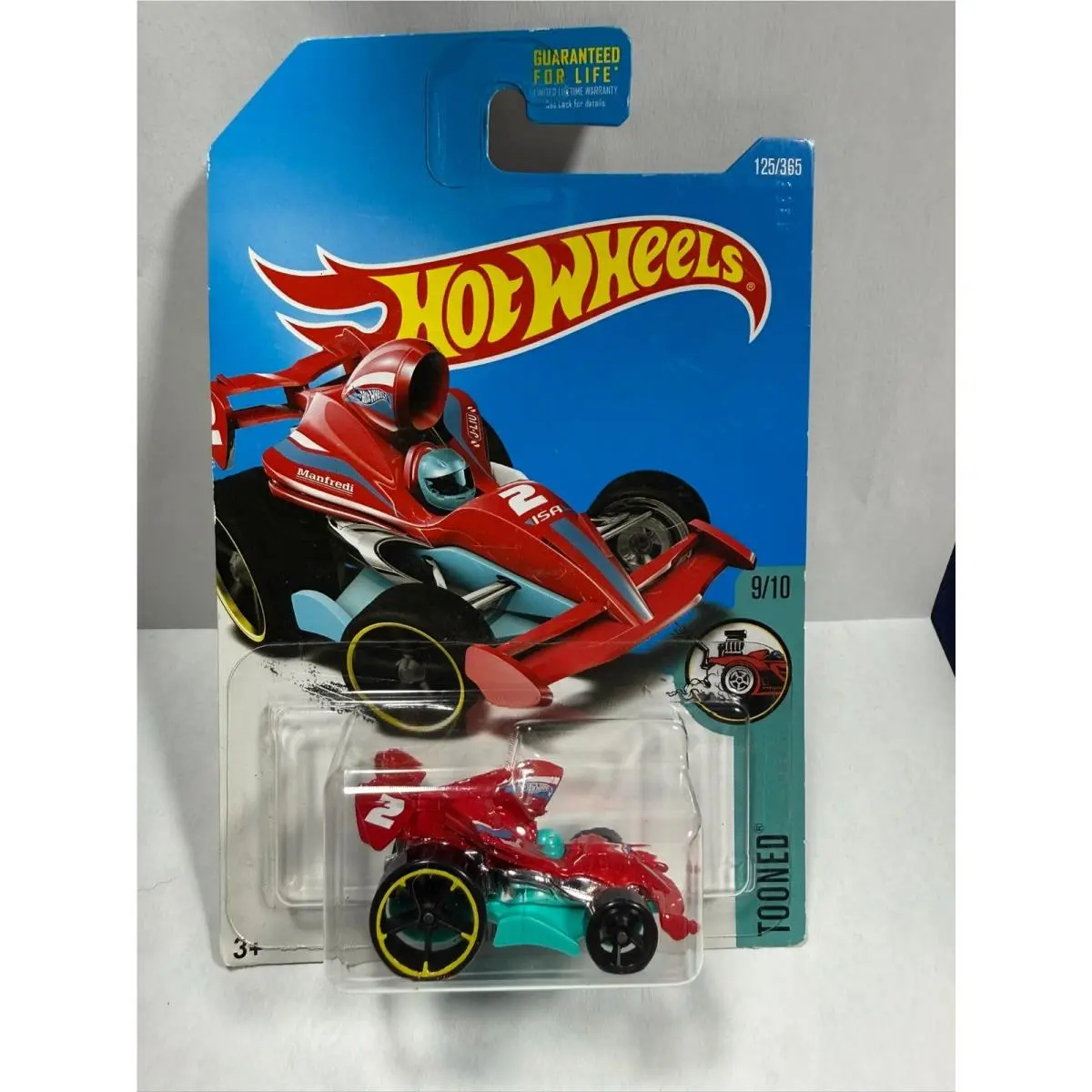 Hot Wheels Tooned 9/10 Tarmac Attack 125/365 Red Factory Error 2017