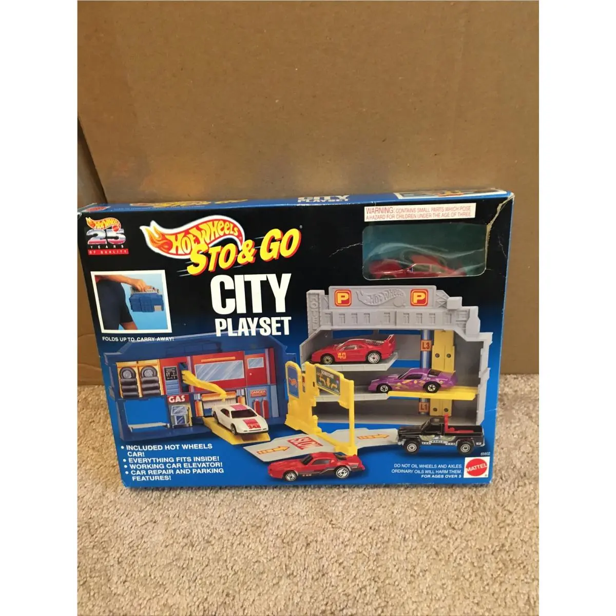 Hot Wheels Sto GO City Playset with Red Toyota Supra