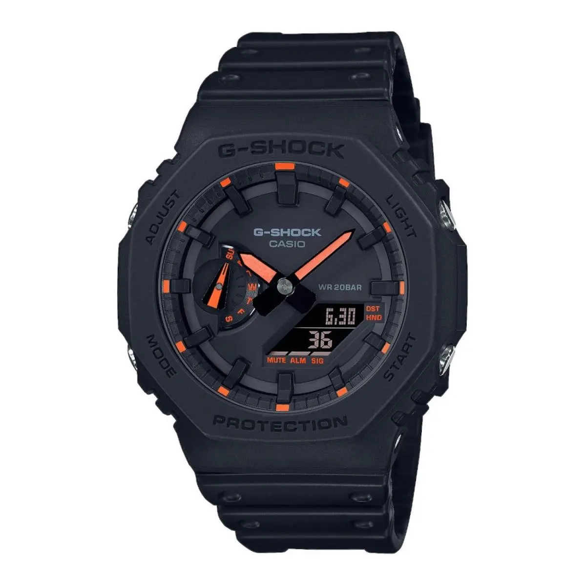 Casio G-shock Black Red Analog Digital Resin Watch - GA-2100-1A4ER