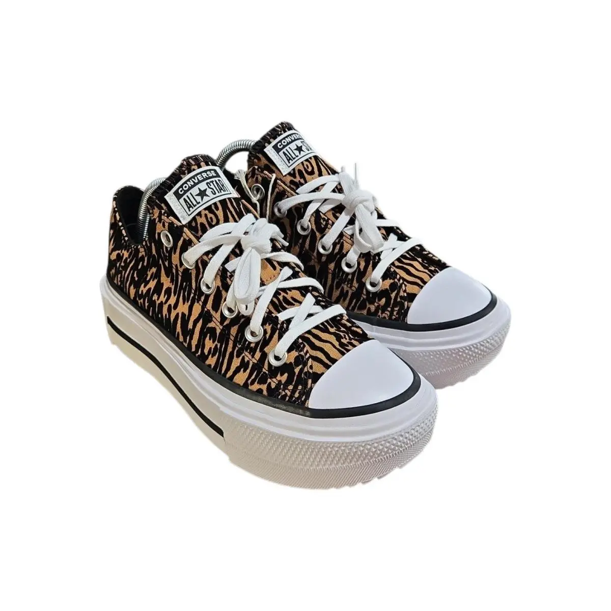 Converse Chuck Taylor All Star Lift Double Stack Platform Leopard Print Sneakers