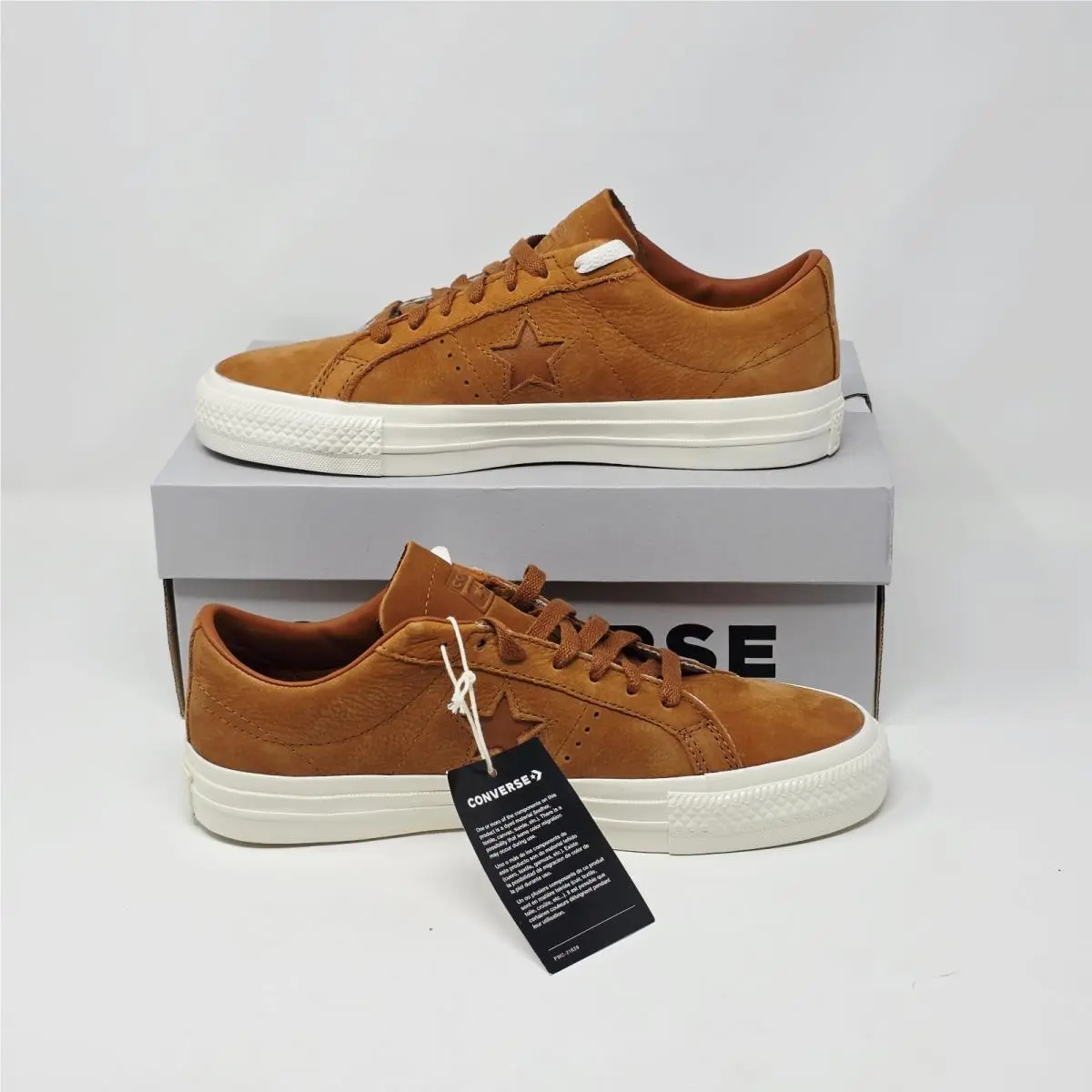 Converse One Star Pro Nubuck Warm Tan Egret Skate Shoes Mens 8 Womens 9.5