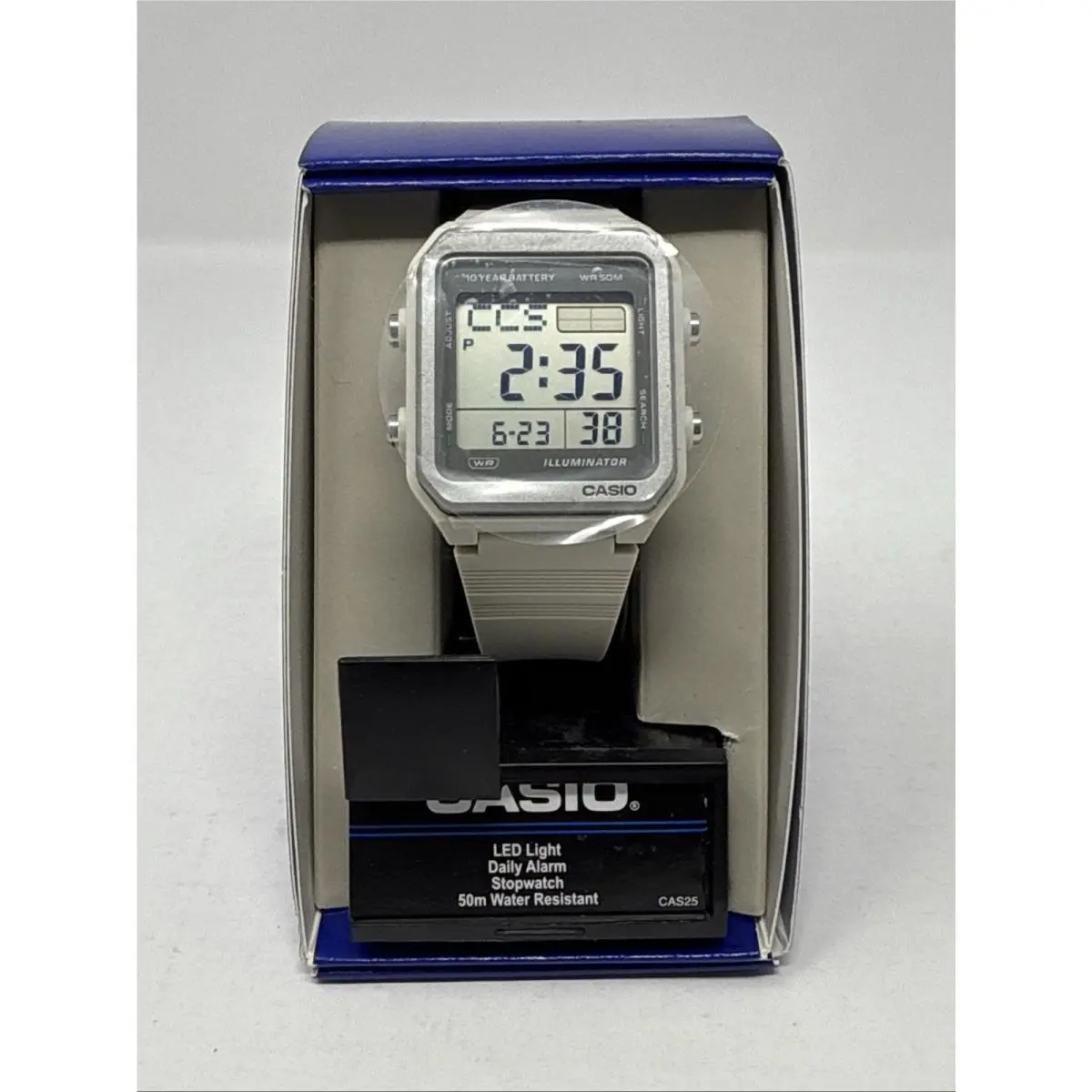 Casio White Digital Resin Watch W221H-8AV