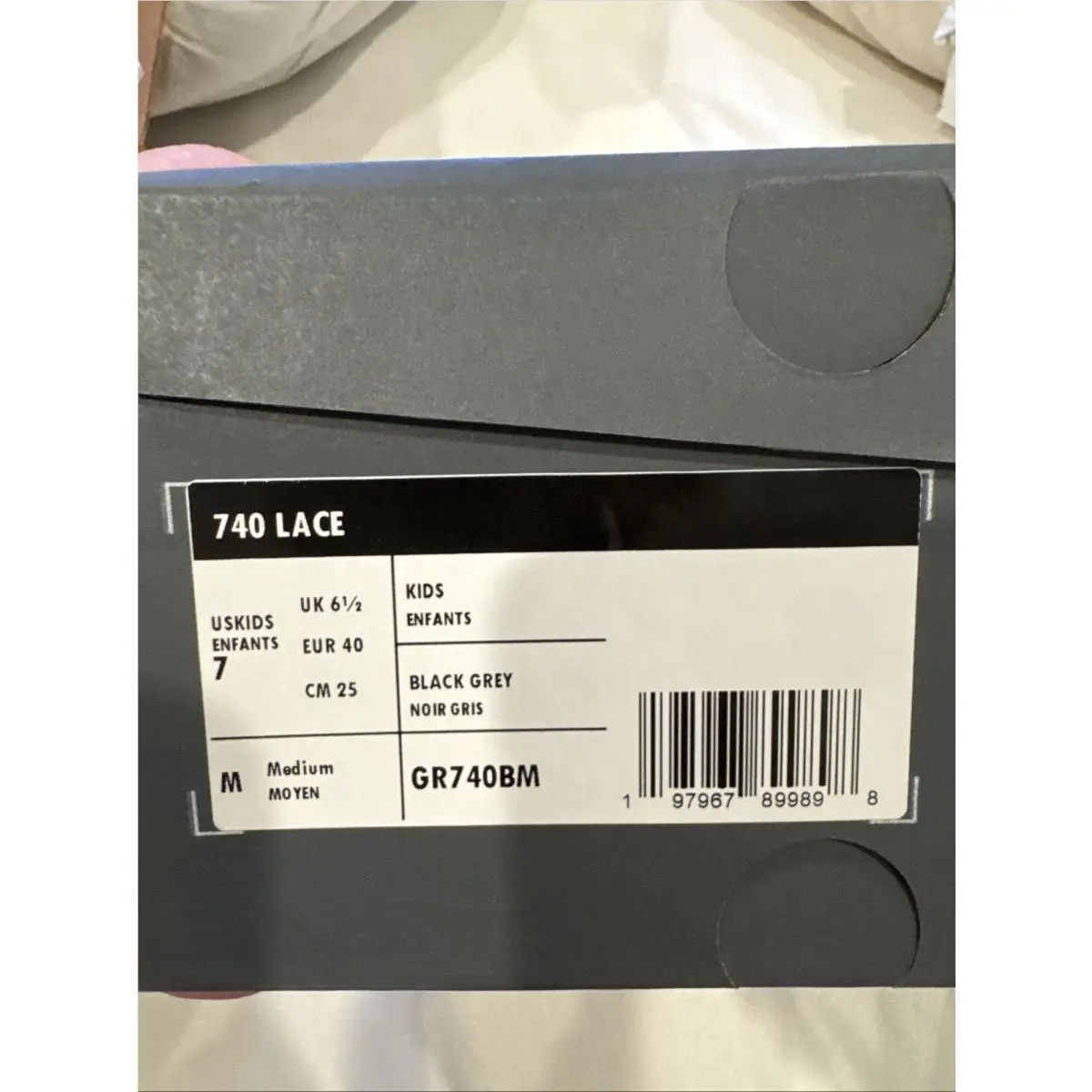 New Balance shoes - New Balance Grade School 740 Running Inspired Sneakers - GR740BM - Black Grey (UPC: 197967899898) 0