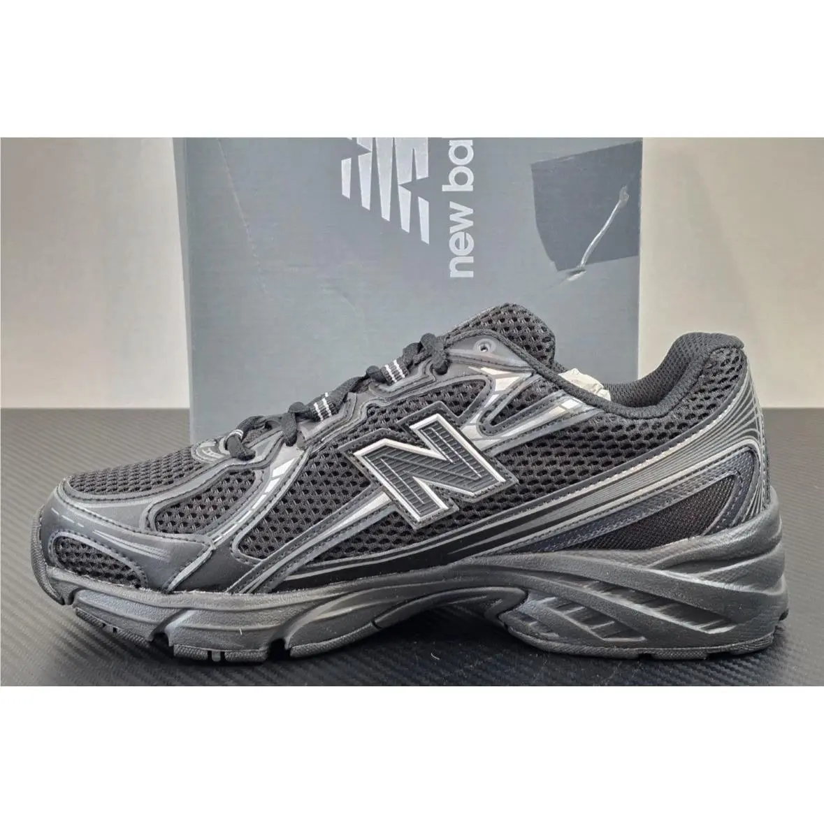 New Balance shoes - New Balance Grade School 740 Running Inspired Sneakers - GR740BM - Black Grey (UPC: 197967899898) 3