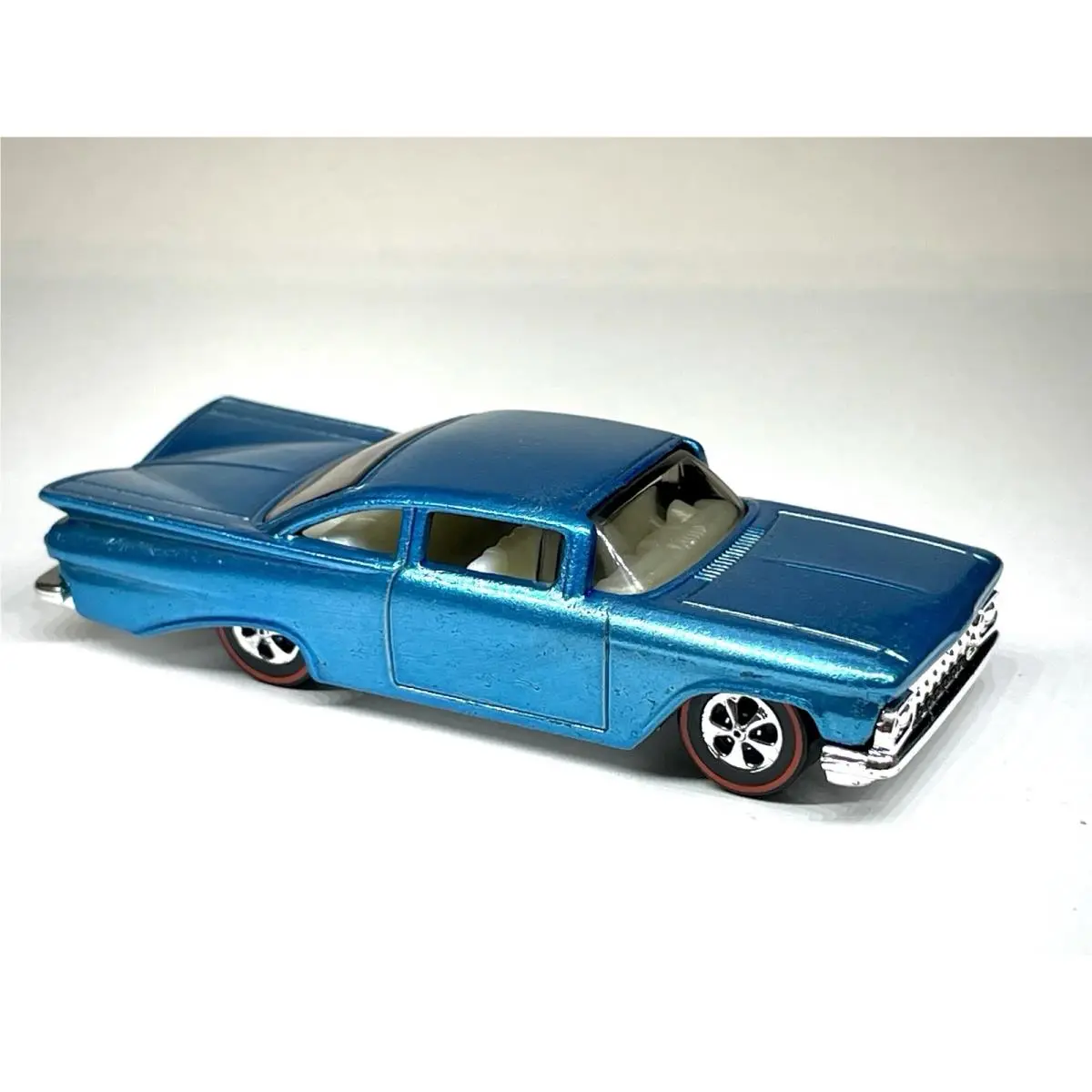 Custom Made Redline Hot Wheels 59 Chevy Impala Spectraflame Blue