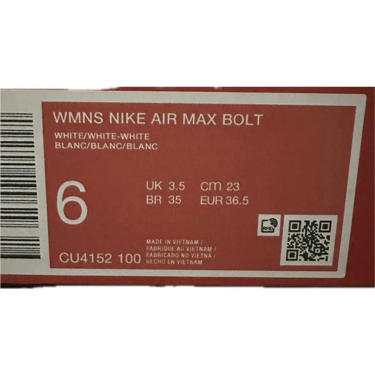Nike shoes - Nike Air Max Bolt - Air Max Bolt - CU4152-100 - White, Manufacturer: White/White/White 0