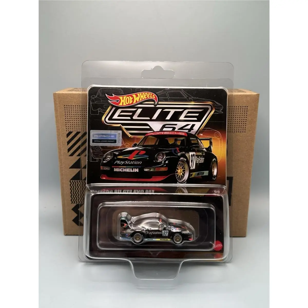 Hot Wheels Elite 64 Porsche 911 GT2 Evo 993 Sony Playstation In Stock