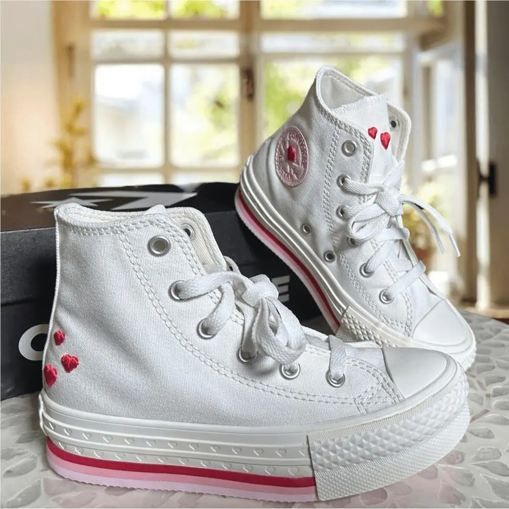 Converse Chuck Taylor All-star Ctas Embroidered Hi-top Valentines Shoes Sneakers