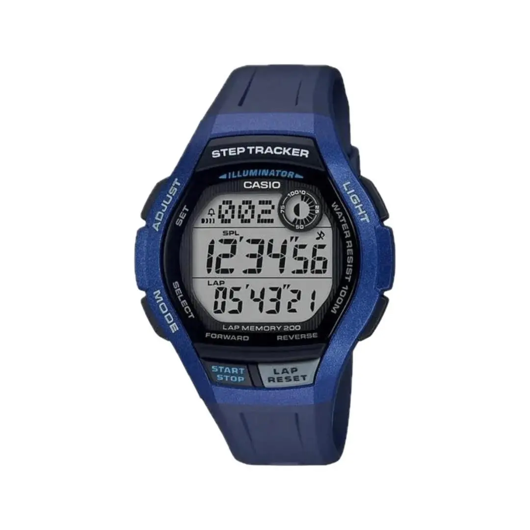 Casio Men`s Digital Watch with Blue Band - WS-2000H-2AVCF