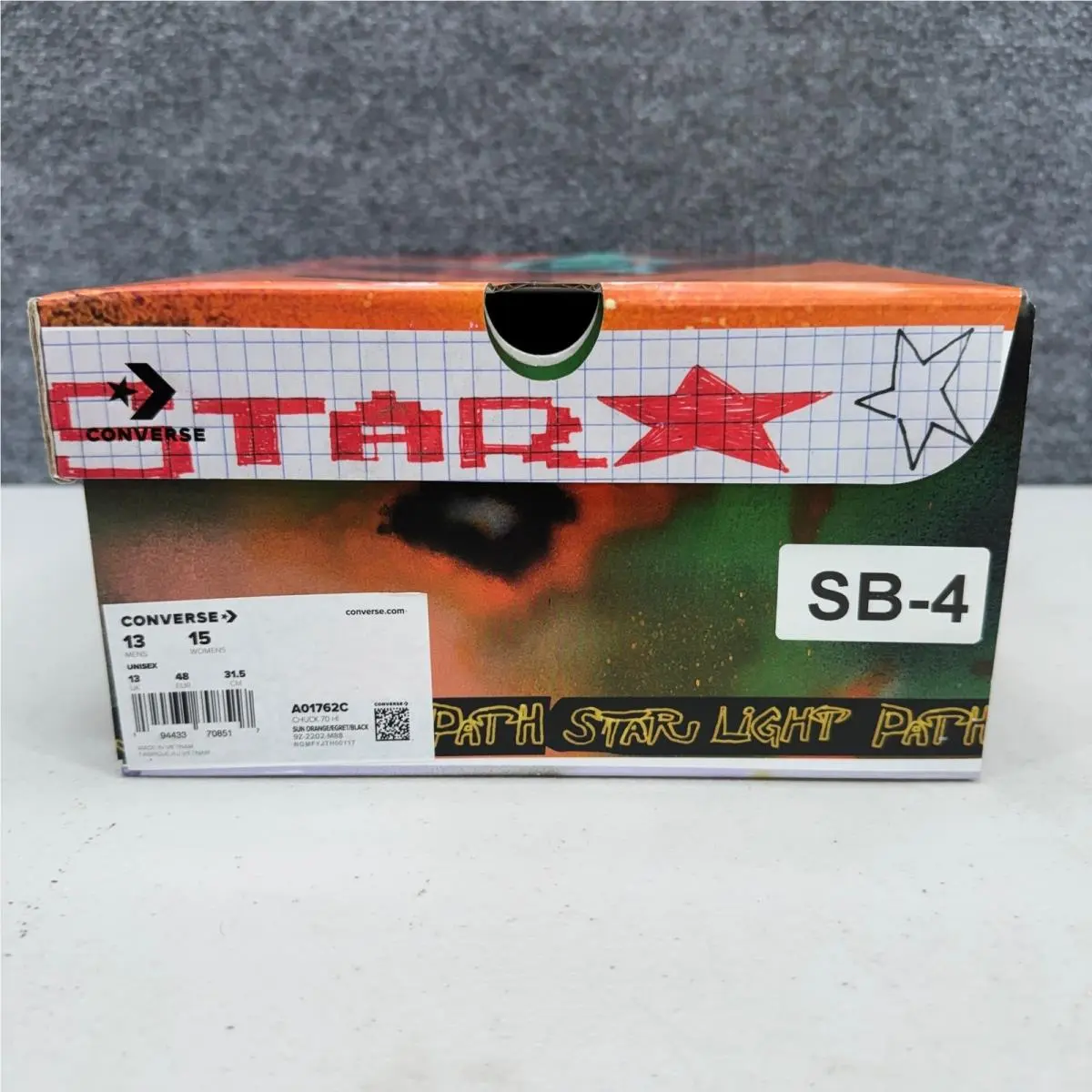 Converse shoes - Chuck 70 Hi Come Tees Star Path - Orange 0