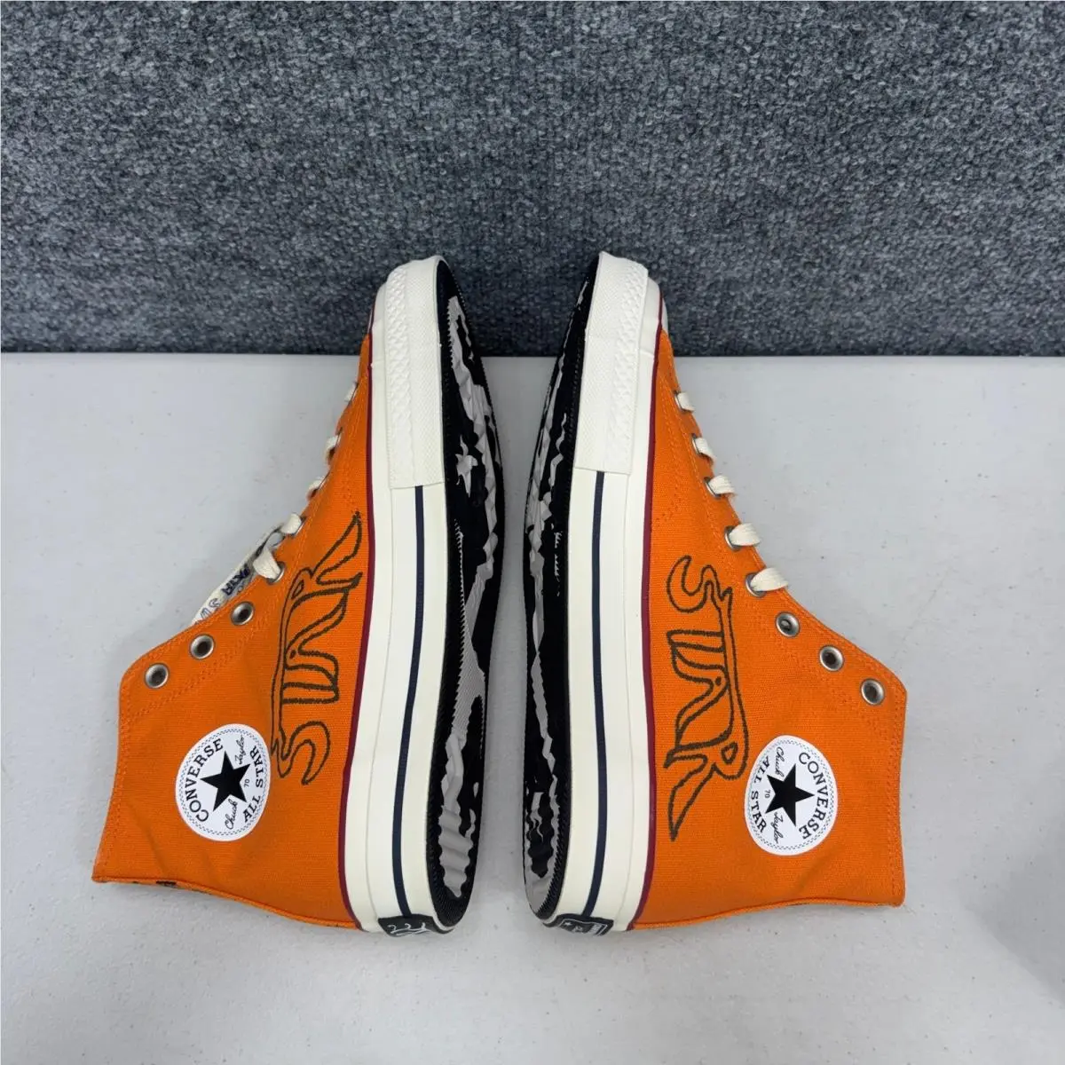 Converse shoes - Chuck 70 Hi Come Tees Star Path - Orange 3