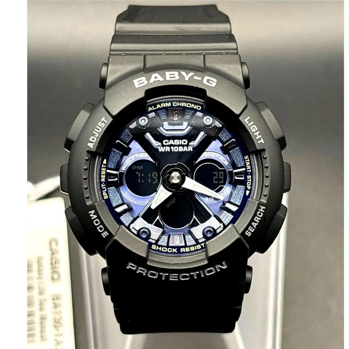 Casio Baby-g BA130-1A2 Metallic Blue Black Analog Digital Women`s 43MM Watch