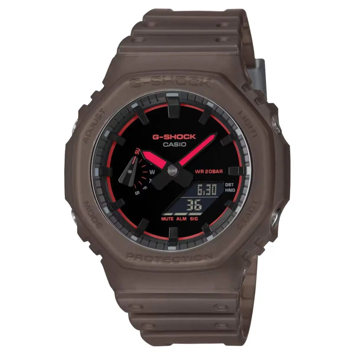 Casio G-shock Smoke Light Analog-digital Brown Resin Watch