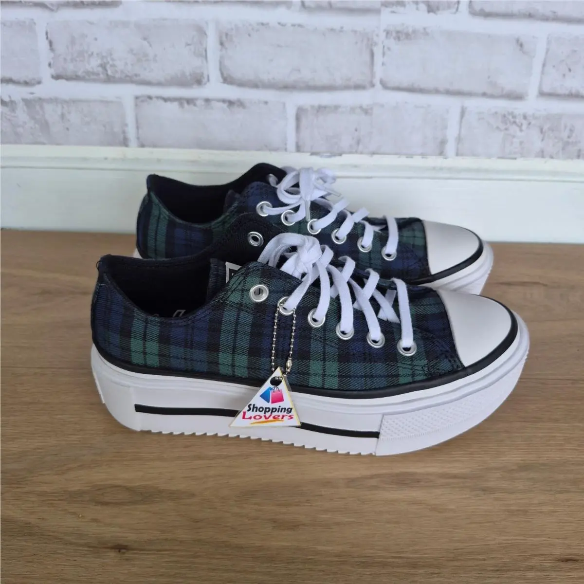 ⭐converse Lift Double Stack Platform Plaid 9.5 Men`s Shoes Sneaker Black A16517C