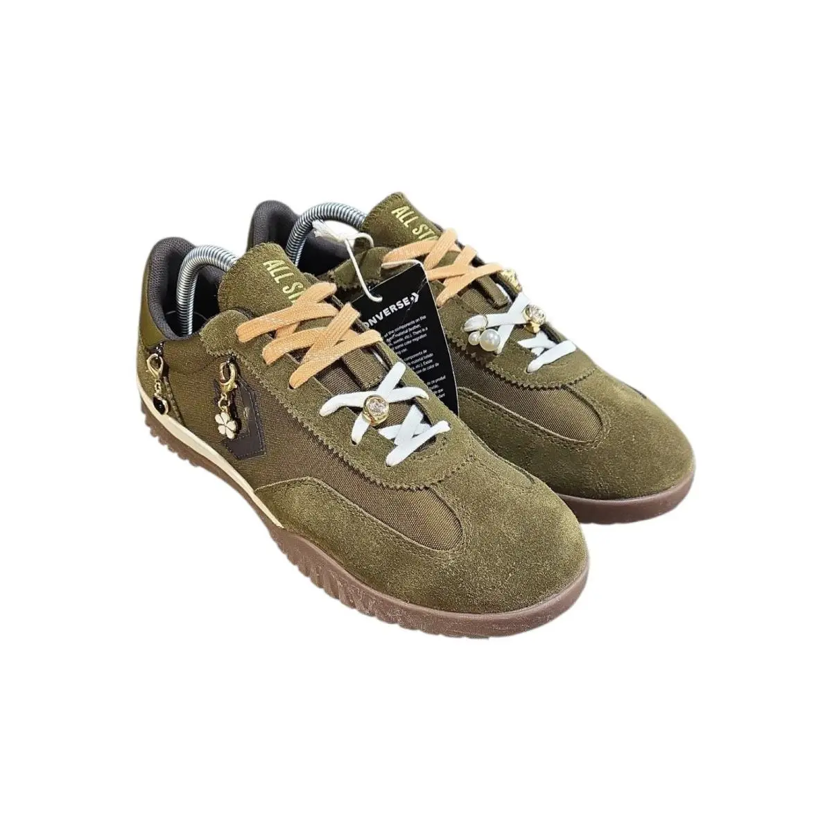 Converse Run Star Trainer Charms Surplus Olive Low Top Sneakers M 9 W 10.5