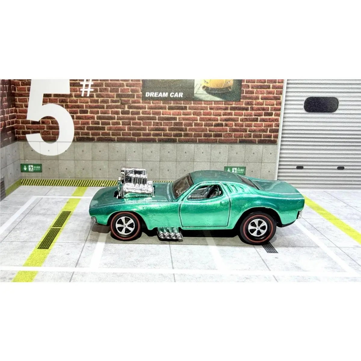Hot Wheels 1970 Diecast Custom Made Redline Rodger Dodger Spectraflame Green