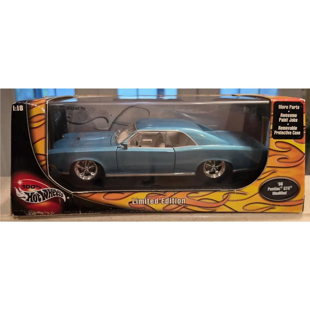 1966 Pontiac Gto Hot Wheels Die Cast Limited Edition 2003 Mattel Inc. Blue
