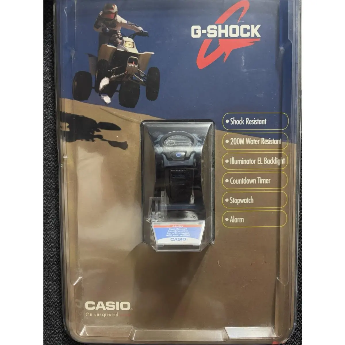 Casio G-shock Watch Digital Rubber Black 200M Water Resistant