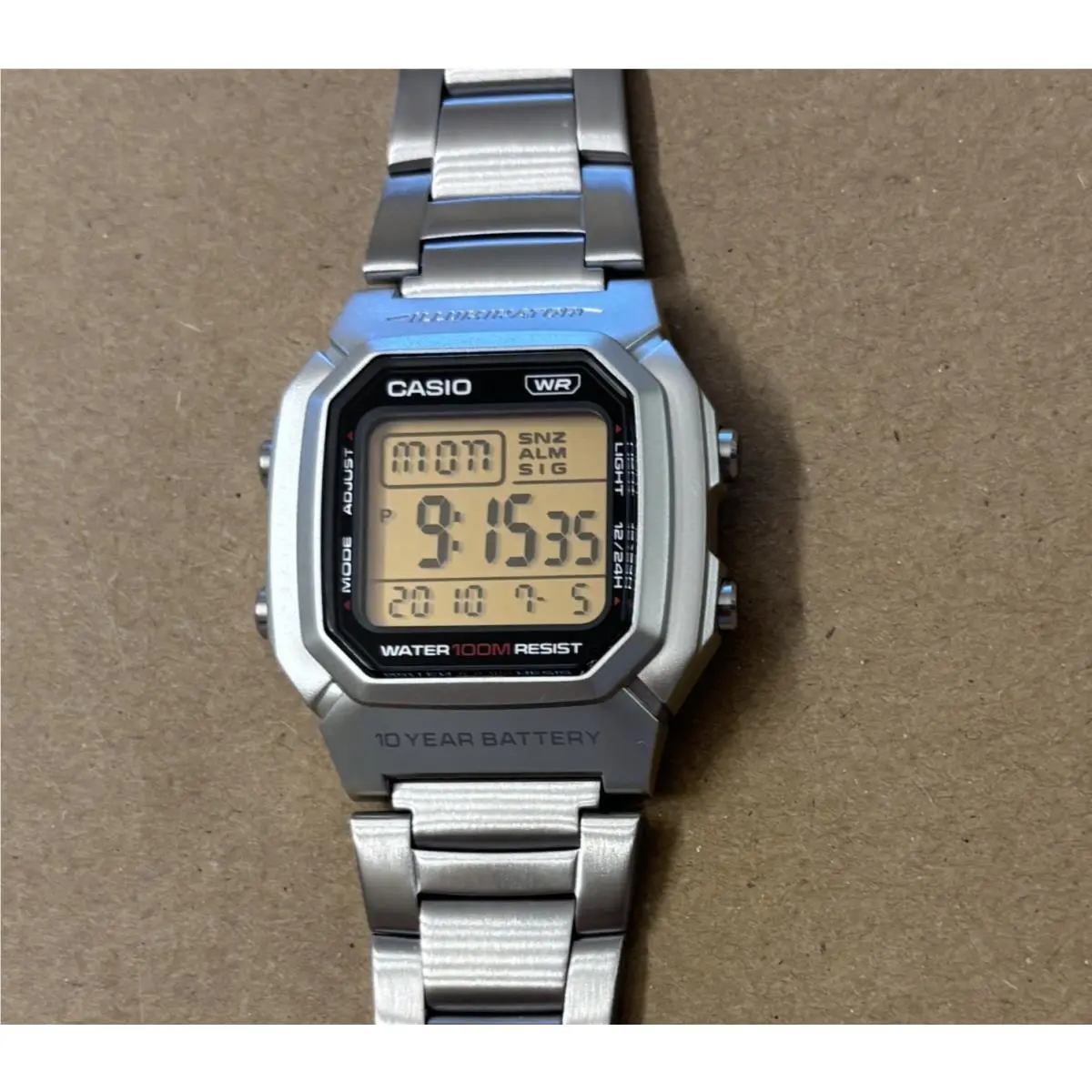 W800HD Watch with Stainless Steel Band - 100-meter Water Resistance by Casio