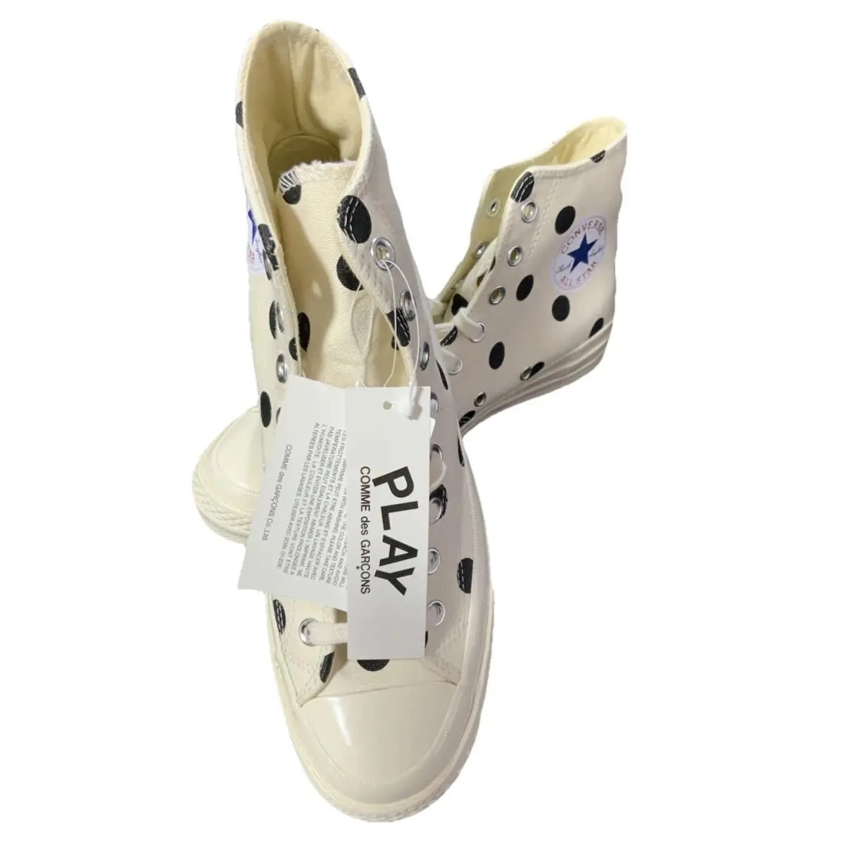 Converse shoes - Play X - Play - White Black Polka Dots 0