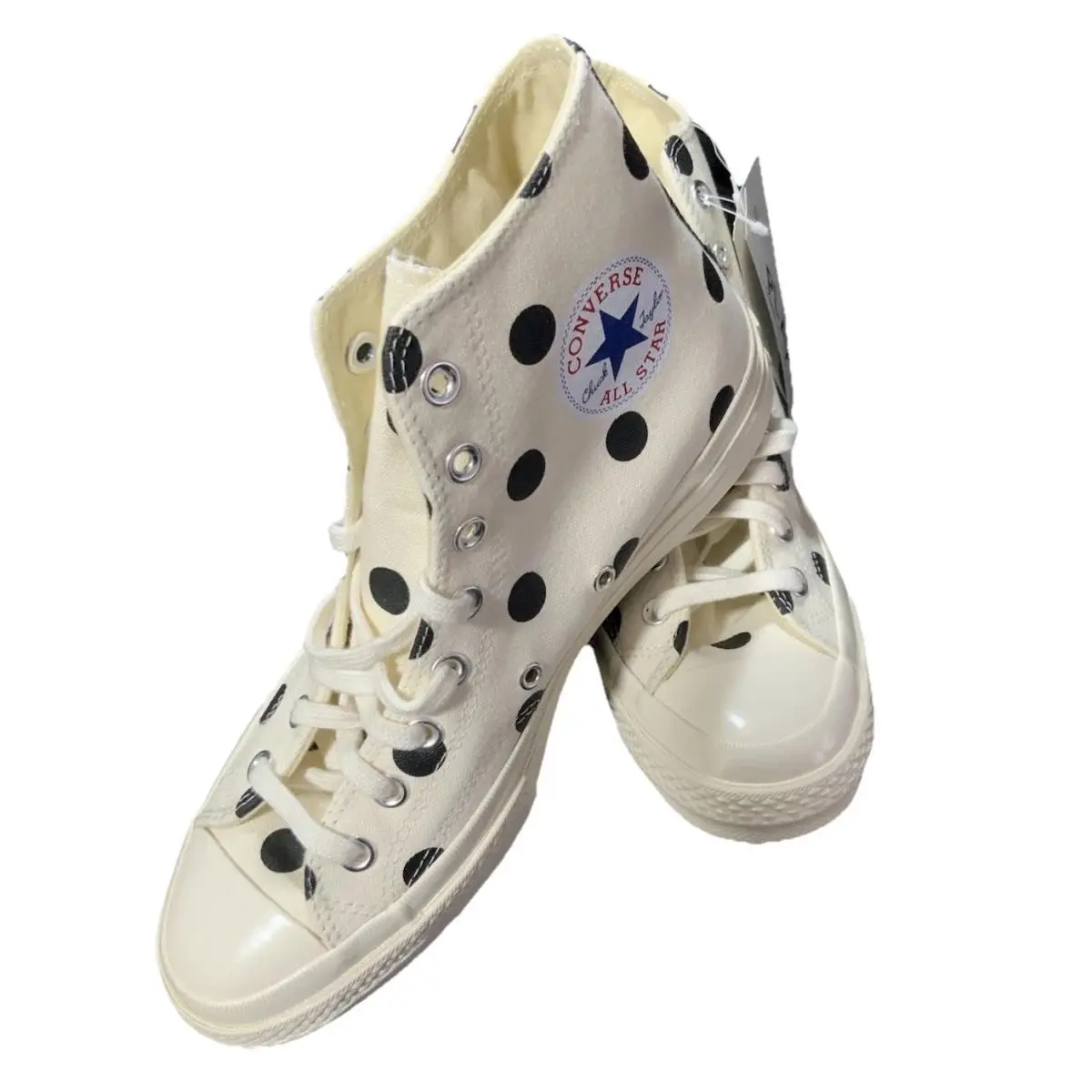 Converse shoes - Play X - Play - White Black Polka Dots 1