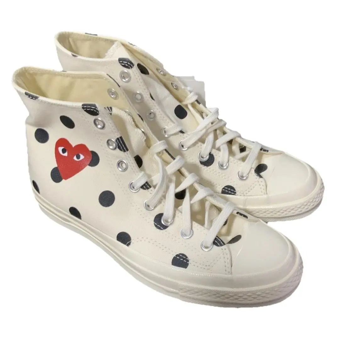 Converse shoes - Play X - Play - White Black Polka Dots 6