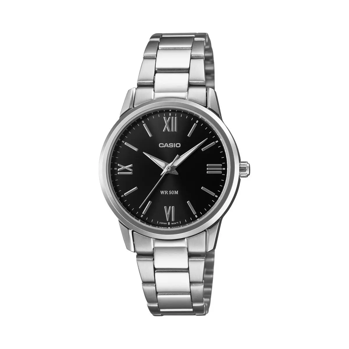 Women’s Black Dial Roman Numeral Stainless Steel Watch - LTP-1303DD-1AVDF by Casio