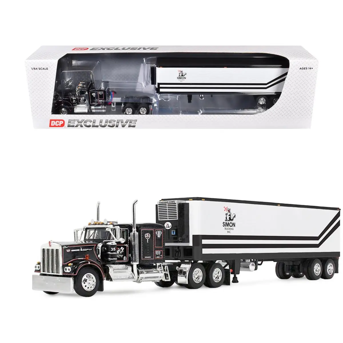 Kenworth W900A Sleeper 40ft Vintage Trailer 1/64 Dick Simon Trucking