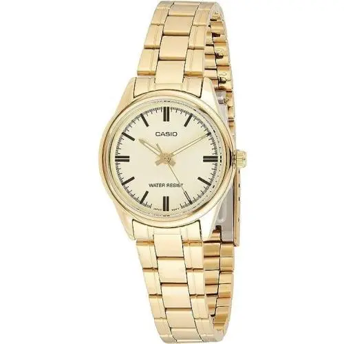 Ladies` Analog Gold-tone S.steel Band Watch LTPV005G-9A LTP-V005G-9A by Casio