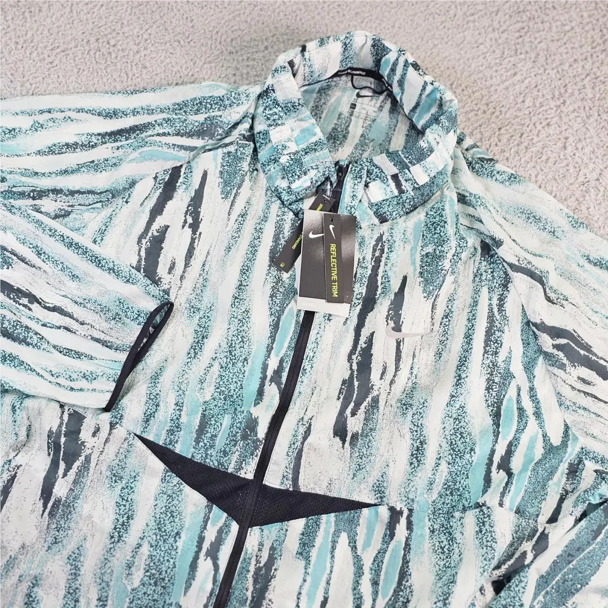 Nike Jacket Mens 3XL Blue Reflective Water Repellent Windbreaker DA1161-387
