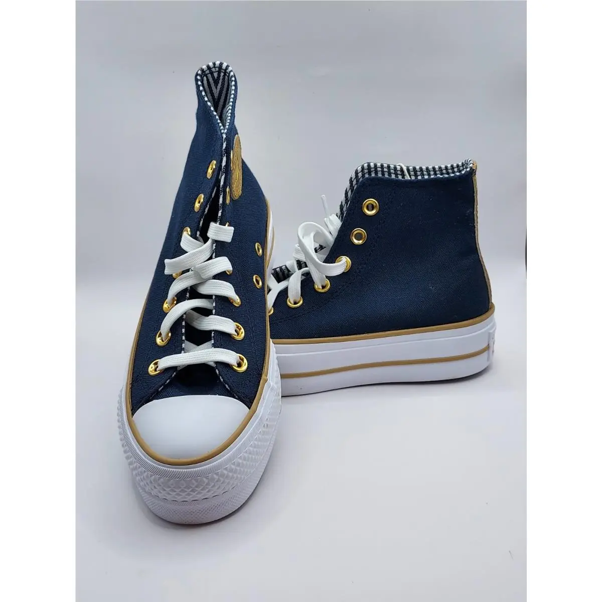 Converse shoes - Converse Chuck Taylor All Star Hi - A08860C - Navy Blue, Gold, & White (UPC: 194434673982) 3