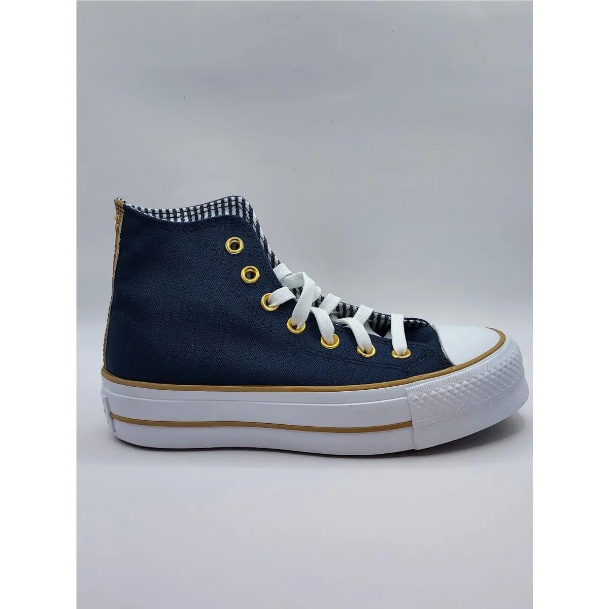 Converse shoes - Converse Chuck Taylor All Star Hi - A08860C - Navy Blue, Gold, & White (UPC: 194434673982) 7