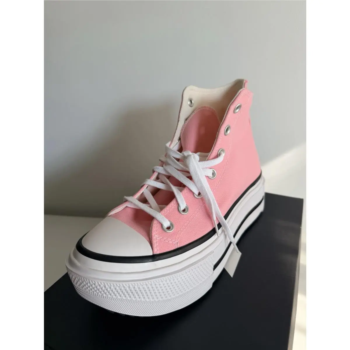 Converse All Star Platform Double Stack Sneakers Size 9 Pink