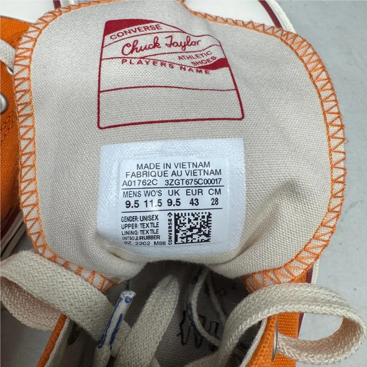 Converse shoes - Chuck 70 Hi x Come Tees - Orange 9