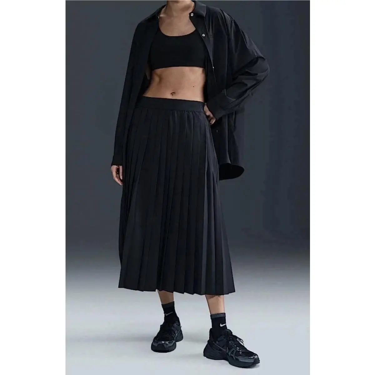 Nike 24.7 Perfectstretch Dri Fit Pleated Skirt Women’s Size Medium HQ8153-010