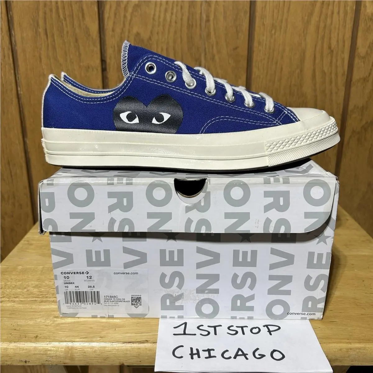Converse Chuck Taylor Low x Cdg Comme Des Garcons Play Blue 171848C Mens 10