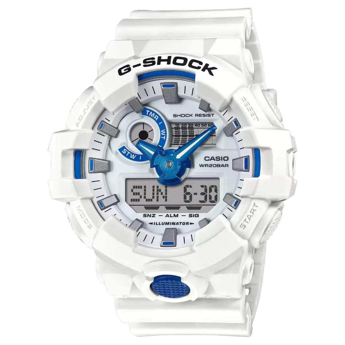 G-shock GA700HDS-7A Analog-digital White Blue Watch by Casio