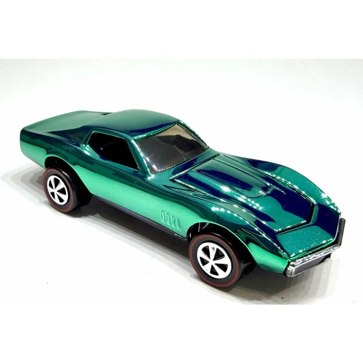 Hot Wheels “custom Made” Redline Custom Corvette Spectraflame Green Chevrolet