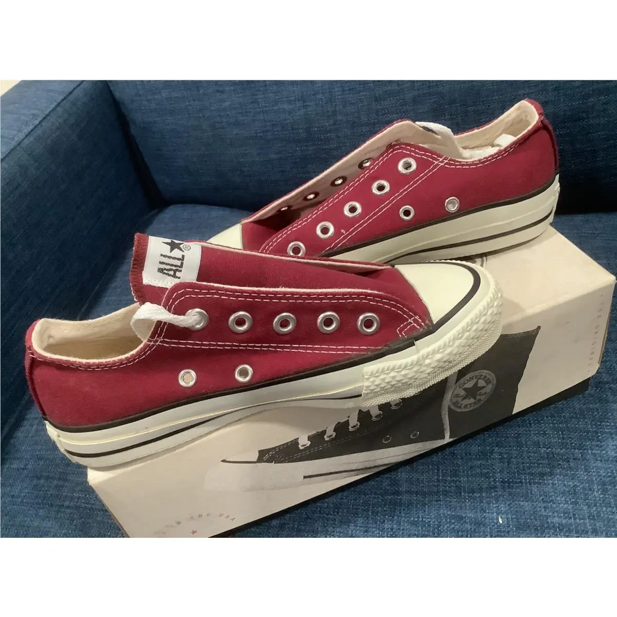 Vtg 90s Converse All Star Low Top Maroon Chuck Taylor Men’s US 3 Women 5